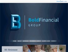 Tablet Screenshot of boldfinancialgroup.com